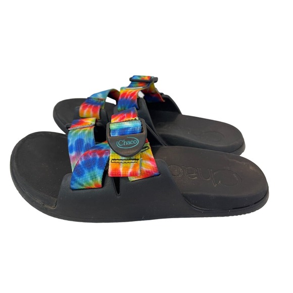CHACO Women's Chillos Size 7M Slide Sandal Dark Tie Dye - Picture 1 of 7